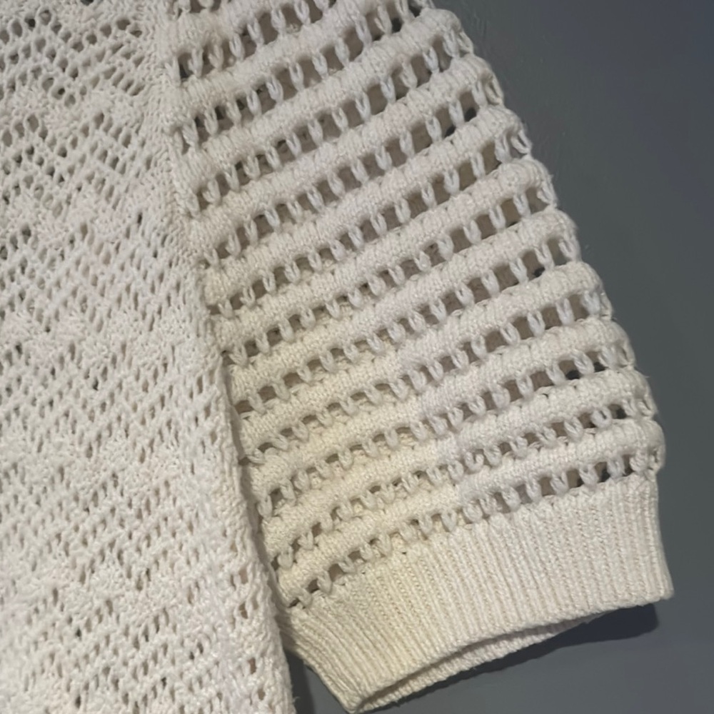 Madewell Cream Knit Blouse - Picture 5 of 8